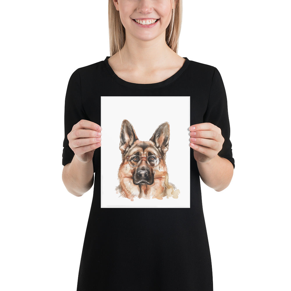 German Shepherd Scholar Print