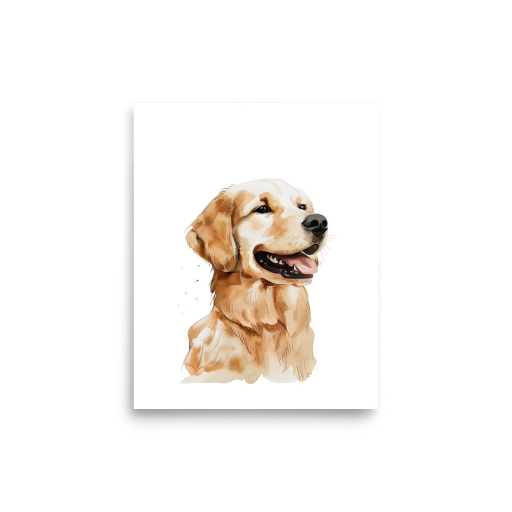 Golden Retriever Portrait Print