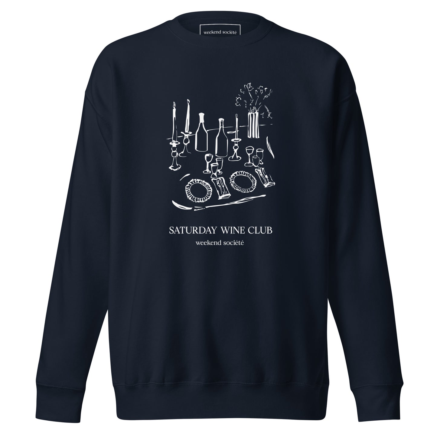 Saturday Wine Club Sweatshirt - Navy