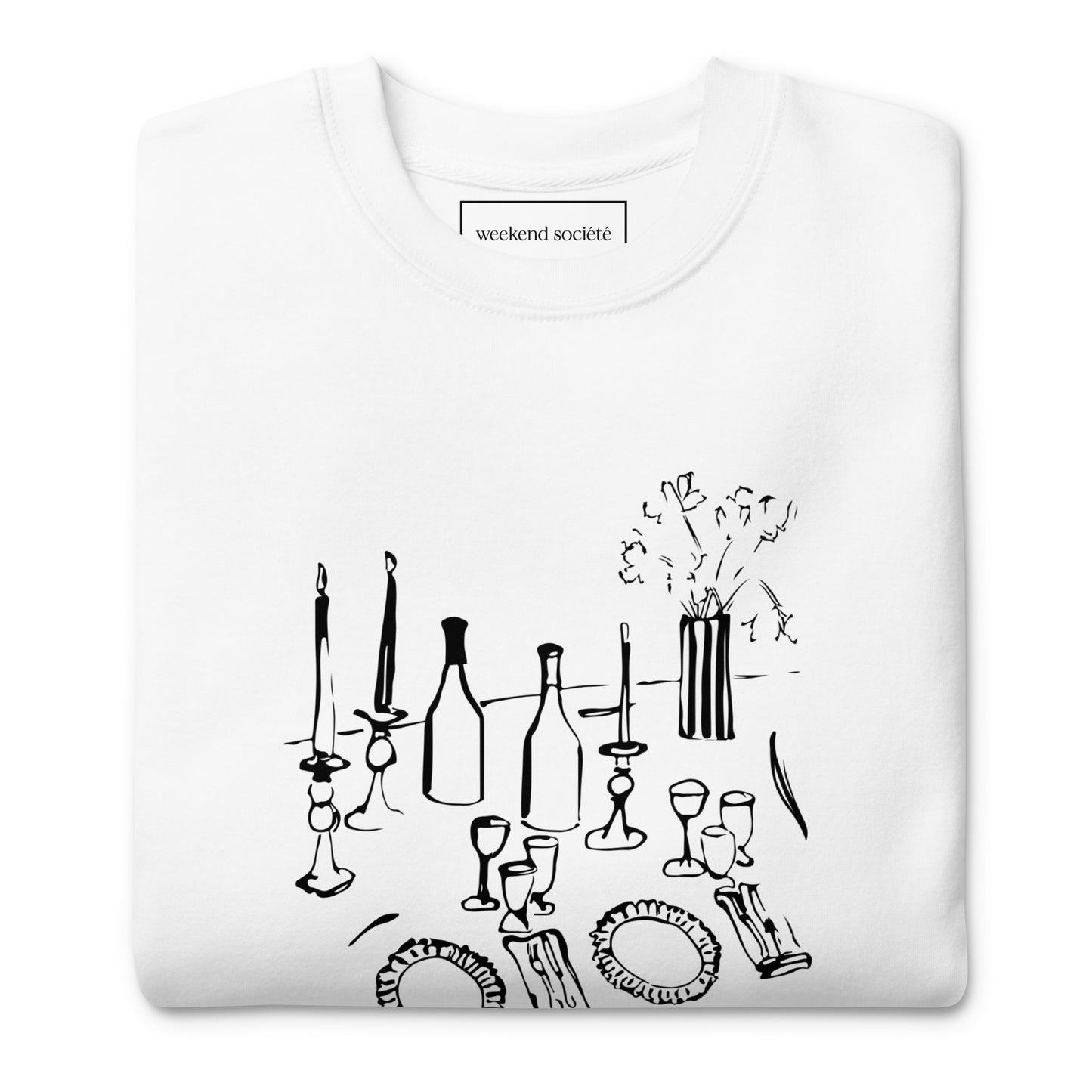 Saturday Wine Club Sweatshirt - White